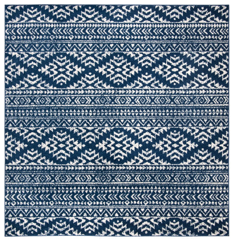 Safavieh Tulum 6'-7" x 6'-7" Rug in Navy / Ivory