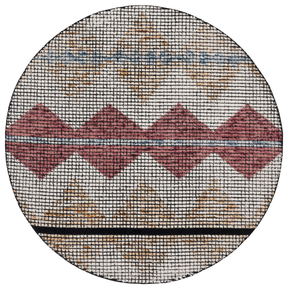 Safavieh Abstract 6'-0" x 6'-0" Rug in Ivory / Gold