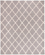 Safavieh Dhurries 10'-0" x 14'-0" Rug in Dark Grey / Ivory