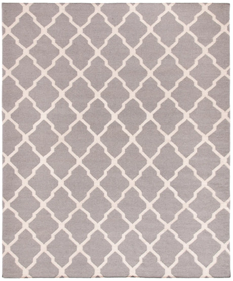 Safavieh Dhurries 10'-0" x 14'-0" Rug in Dark Grey / Ivory