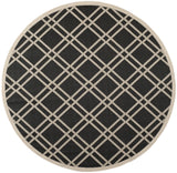 Safavieh Courtyard 7'-10" x 7'-10" Rug in Black / Beige