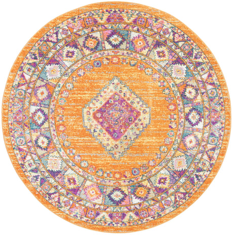 Safavieh Madison 5'-1" x 5'-1" Rug in Orange / Fuchsia