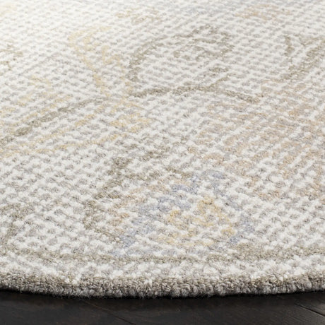 Safavieh Abstract 6'-0" x 6'-0" Rug in Light Grey / Ivory