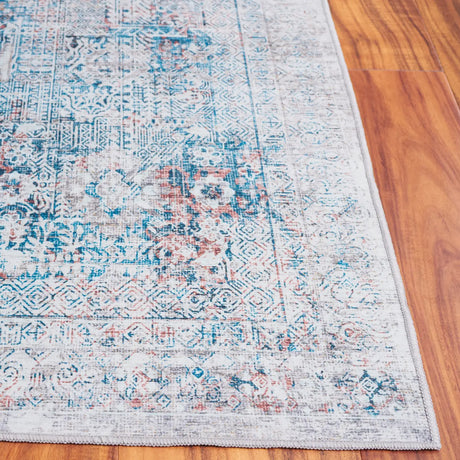 Safavieh Arizona 4'-0" x 6'-0" Rug in Blue / Rust