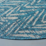 Safavieh Courtyard 6'-7" x 6'-7" Rug in Blue / Grey