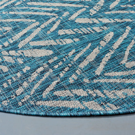 Safavieh Courtyard 6'-7" x 6'-7" Rug in Blue / Grey