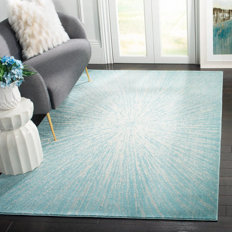 Safavieh Evoke 4'-0" x 6'-0" Rug in Aqua / Ivory
