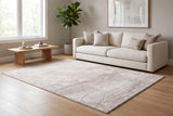 Dynamic Rugs Lazer 12676 Power Loomed Modern Light Grey Rug - Room