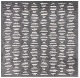 Safavieh Tulum 6'-7" x 6'-7" Rug in Dark Grey / Ivory