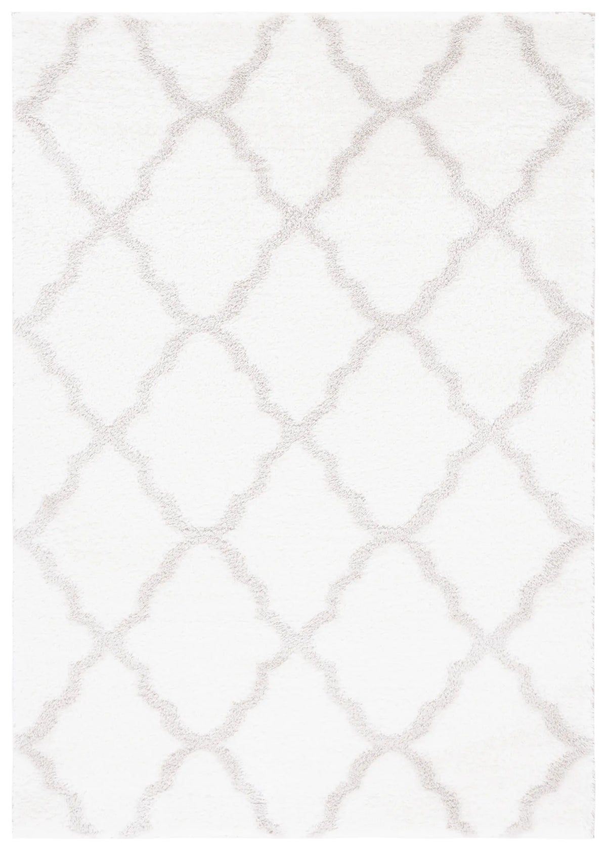 Safavieh Tahoe Shag 4'-0" x 6'-0" Rug in White / Silver