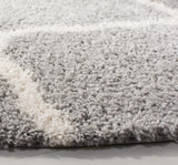 Safavieh Parma Shag 5'-3" x 5'-3" Rug in Grey / Cream
