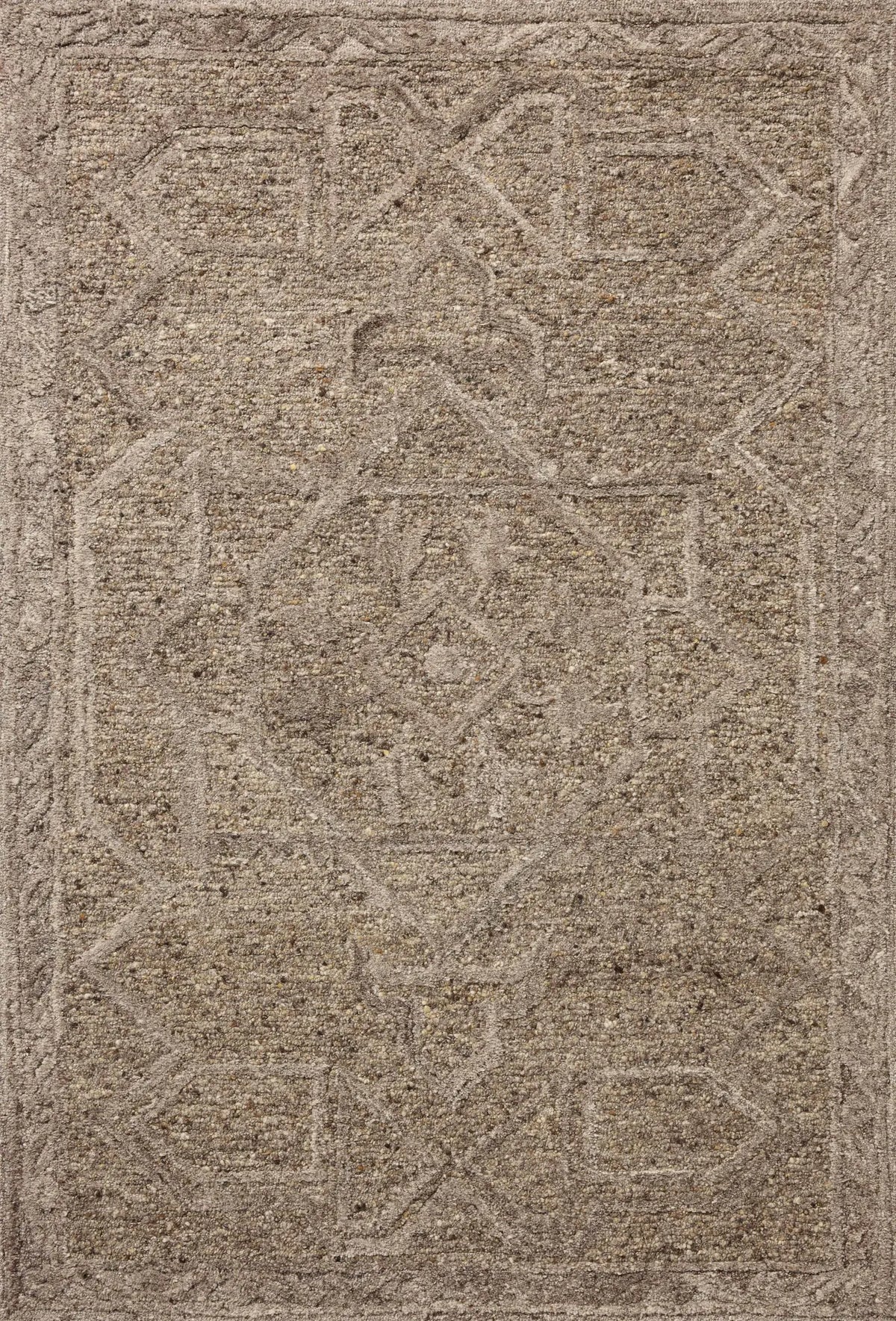 Loloi Mabel MBL-01 Traditional Hand Tufted Bark, Graphite Rug - main flat