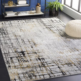 Safavieh Meadow 500 4'-0" x 6'-0" Rug in Light Grey / Black