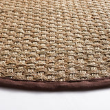 Safavieh Natural Fiber 6'-0" x 6'-0" Rug in Natural / Dark Brown