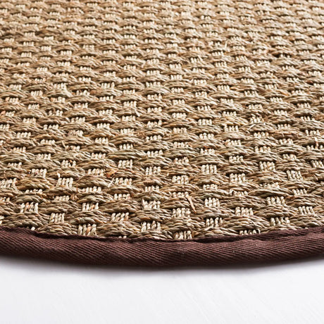 Safavieh Natural Fiber 6'-0" x 6'-0" Rug in Natural / Dark Brown