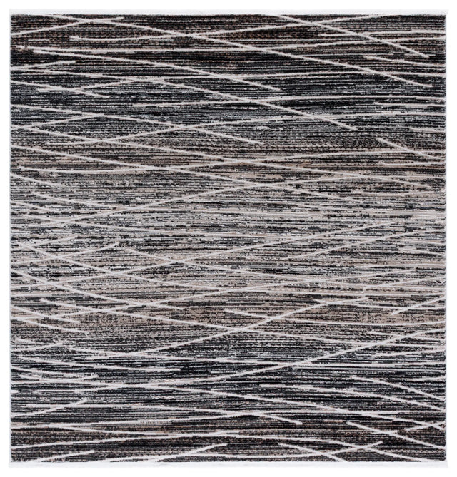 Safavieh Mila 6'-7" x 6'-7" Rug in Black / Beige Ivory