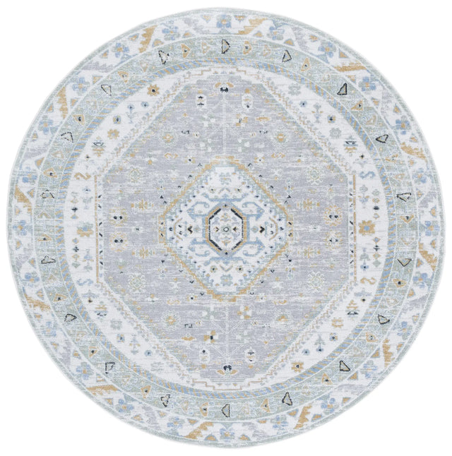 Safavieh Bayside 6'-7" x 6'-7" Rug in Green / Grey