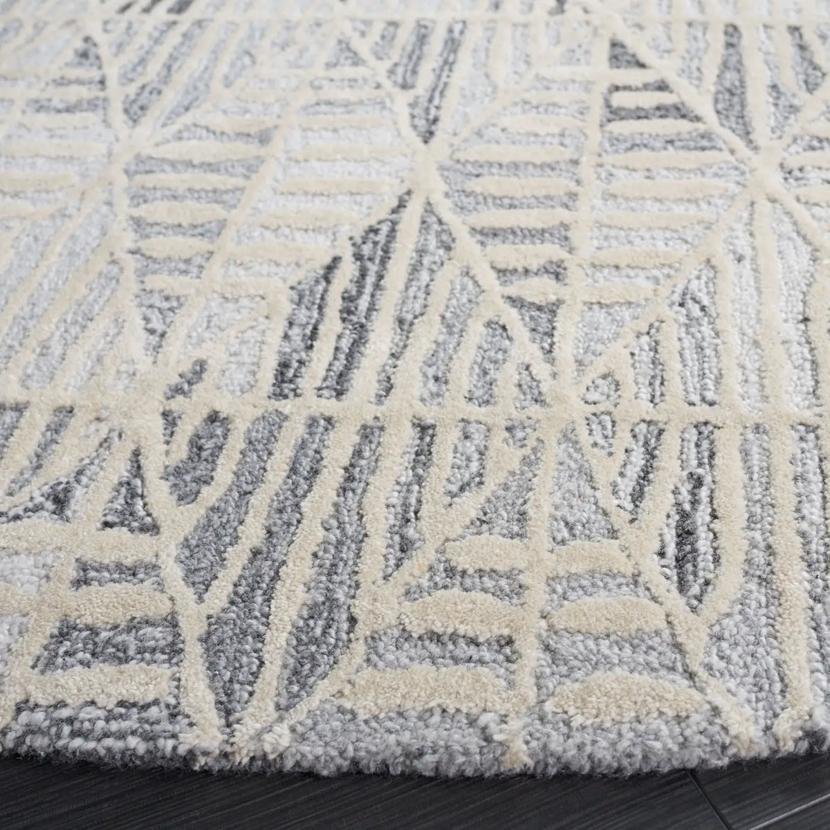 Safavieh Ebony 6'-0" x 6'-0" Rug in Grey / Ivory