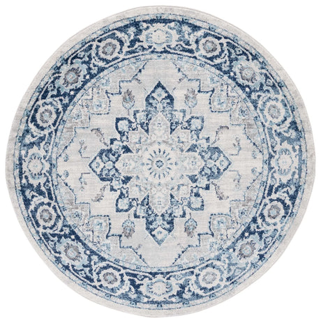 Safavieh Tulum 6'-7" x 6'-7" Rug in Ivory / Blue