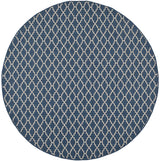 Safavieh Courtyard 6'-7" x 6'-7" Rug in Navy / Beige