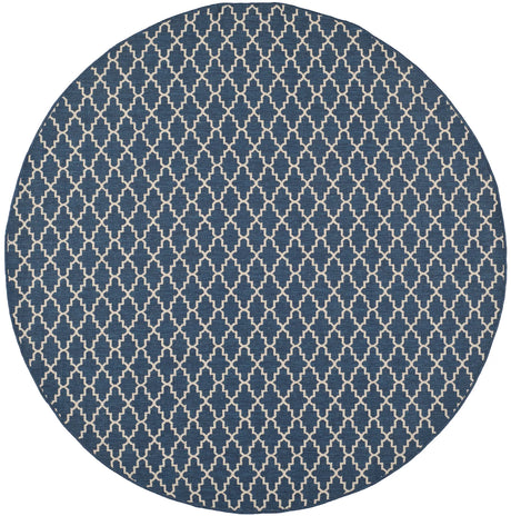 Safavieh Courtyard 6'-7" x 6'-7" Rug in Navy / Beige