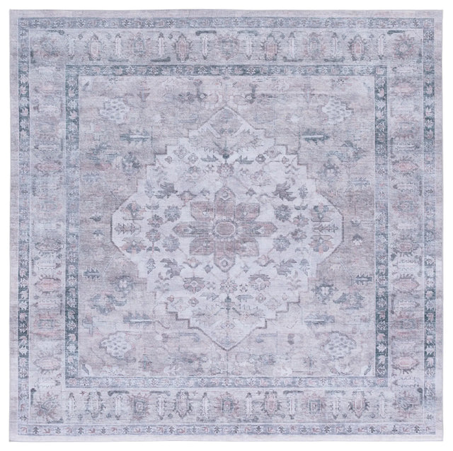 Safavieh Tucson 6'-0" x 6'-0" Rug in Grey / Light Fuchsia