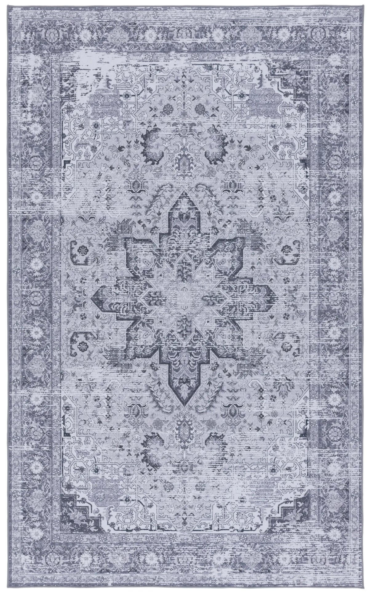 Safavieh Tucson 4'-0" x 6'-0" Rug in Dark Grey / Grey