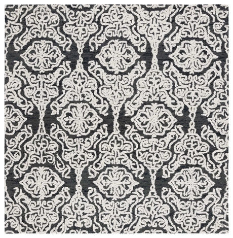 Safavieh Blossom 6'-0" x 6'-0" Rug in Black / Ivory