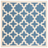 Safavieh Courtyard 5'-3" x 5'-3" Rug in Blue / Beige