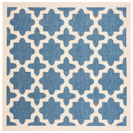 Safavieh Courtyard 5'-3" x 5'-3" Rug in Blue / Beige