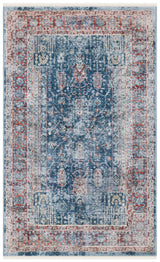 Safavieh Victoria 3'-0" x 5'-0" Rug in Navy / Red