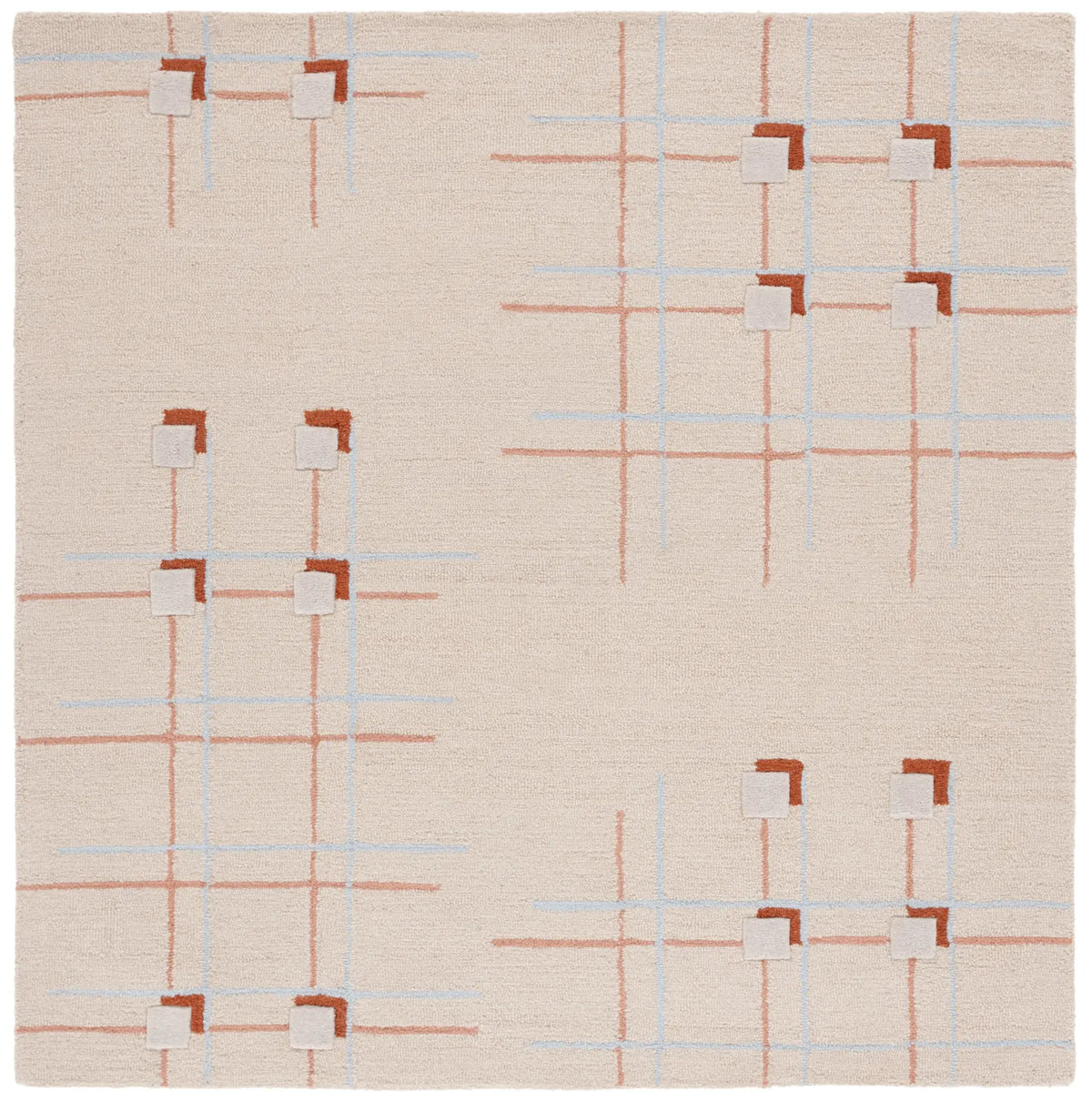 Safavieh Genre 6'-0" x 6'-0" Rug in Beige / Rust