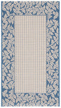 Safavieh Courtyard 2'-0" x 3'-7" Rug in Natural / Blue