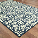 Oriental Weavers Sphinx Marina 5927B Ivory / Navy Rugs - angle detail