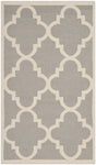 Safavieh Dhurries 3'-0" x 5'-0" Rug in Dark Grey / Ivory