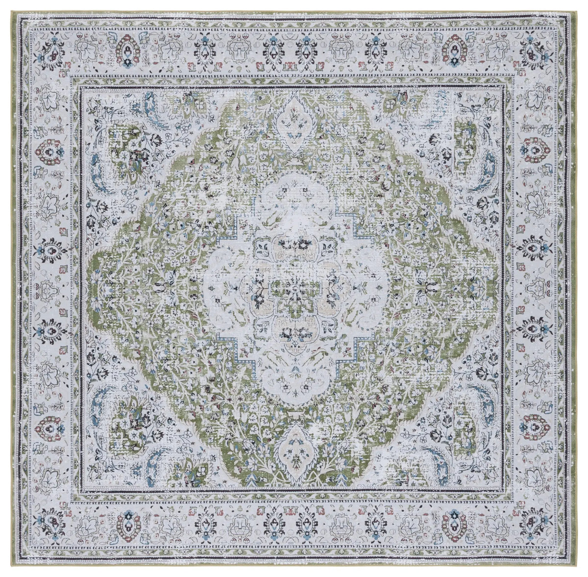 Safavieh Tucson 6'-0" x 6'-0" Rug in Green / Beige