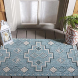 Safavieh Courtyard 2'-0" x 3'-7" Rug in Aqua / Grey