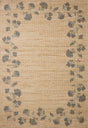 Chris Loves Julia x Loloi Rue RUE-05 Natural / Denim Rug - main flat