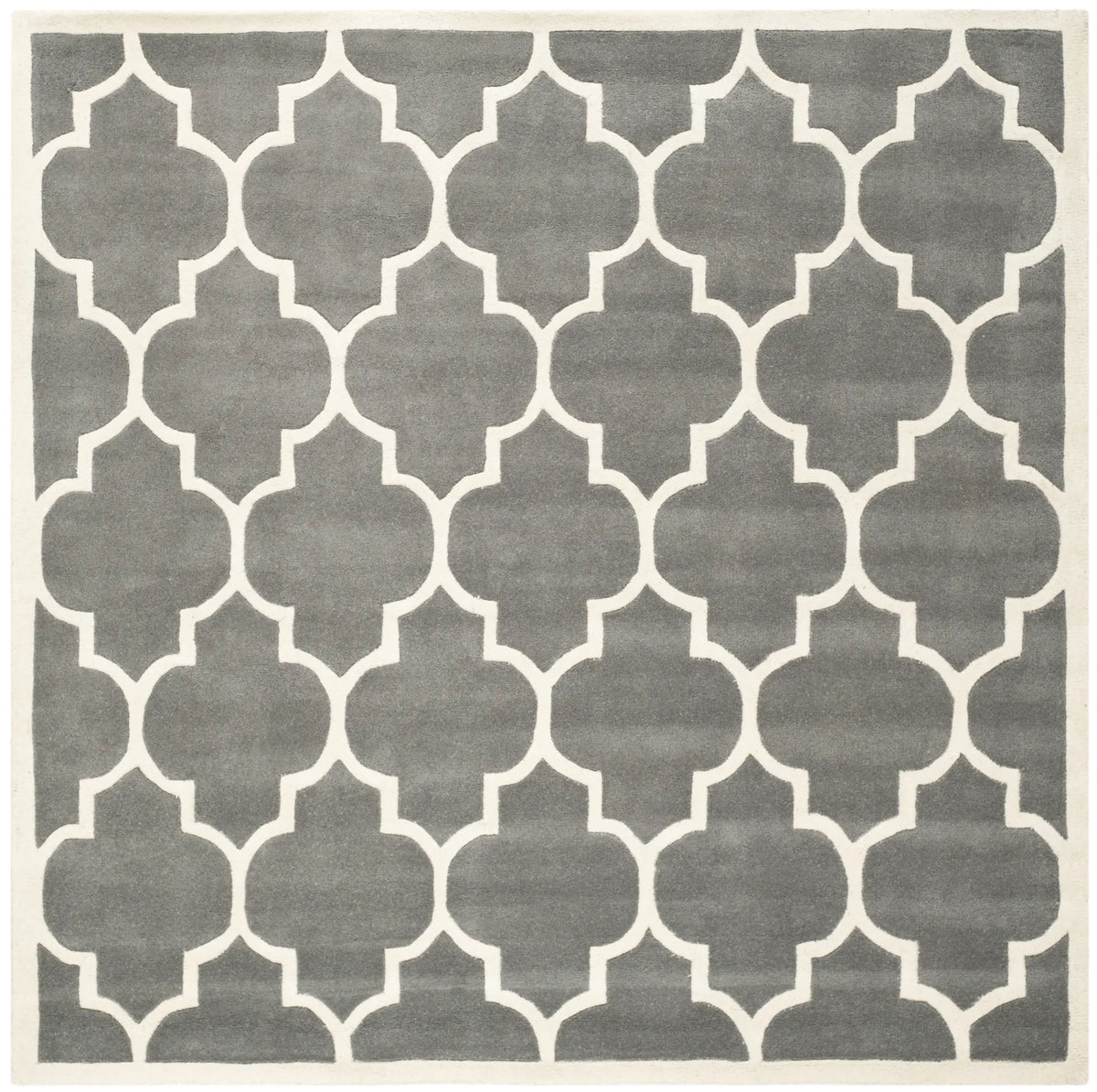Safavieh Chatham 7'-0" x 7'-0" Rug in Dark Grey / Ivory