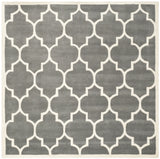 Safavieh Chatham 7'-0" x 7'-0" Rug in Dark Grey / Ivory
