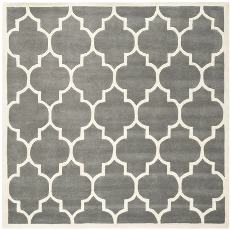 Safavieh Chatham 7'-0" x 7'-0" Rug in Dark Grey / Ivory