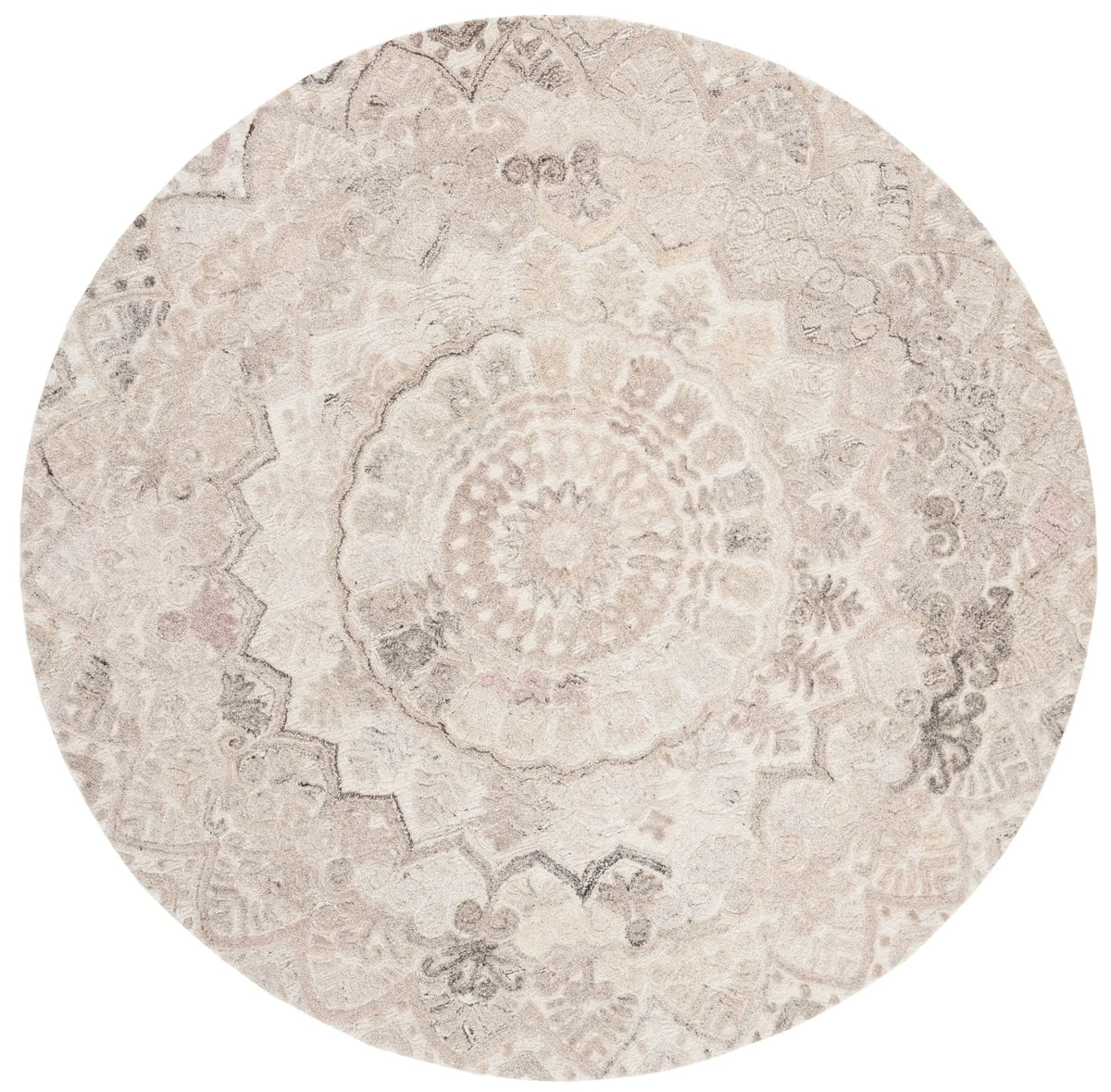 Safavieh Marquee 6'-0" x 6'-0" Rug in Beige / Ivory