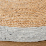 Safavieh Braided 5'-0" x 5'-0" Rug in Light Grey / Natural