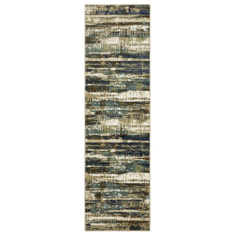 Oriental Weavers Sphinx Reed Re02A Beige/ Blue Rug - runner