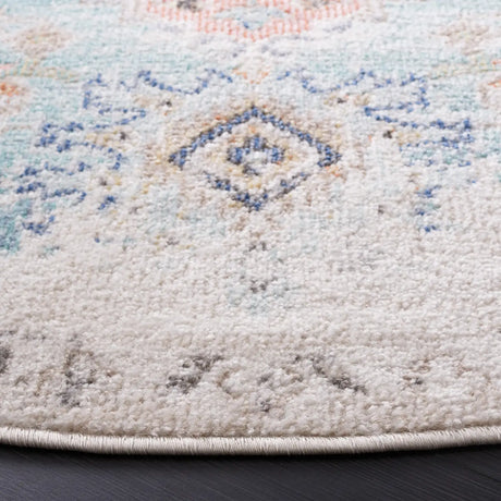 Safavieh Phoenix 500 6'-7" x 6'-7" Rug in Ivory / Blue