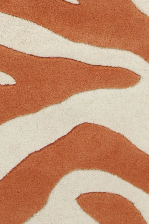 Chandra Stella STE-52180 Orange / White rug, close-up detail