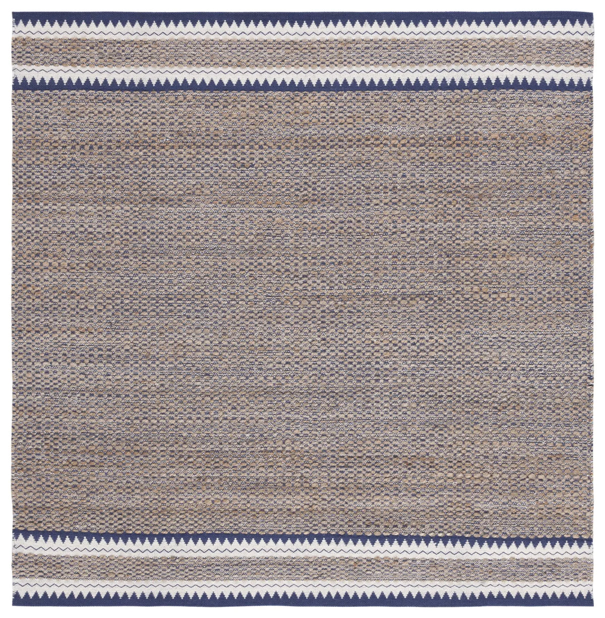 Safavieh Natural Fiber 6'-0" x 6'-0" Rug in Natural / Navy
