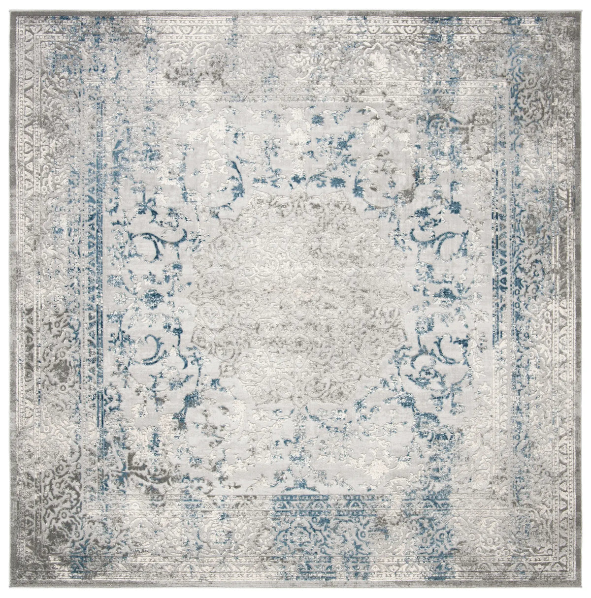 Safavieh Invista 6'-7" x 6'-7" Rug in Grey / Blue