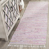 Safavieh Rag Rug 2'-3" x 10'-0" Rug in Light Pink / Multi