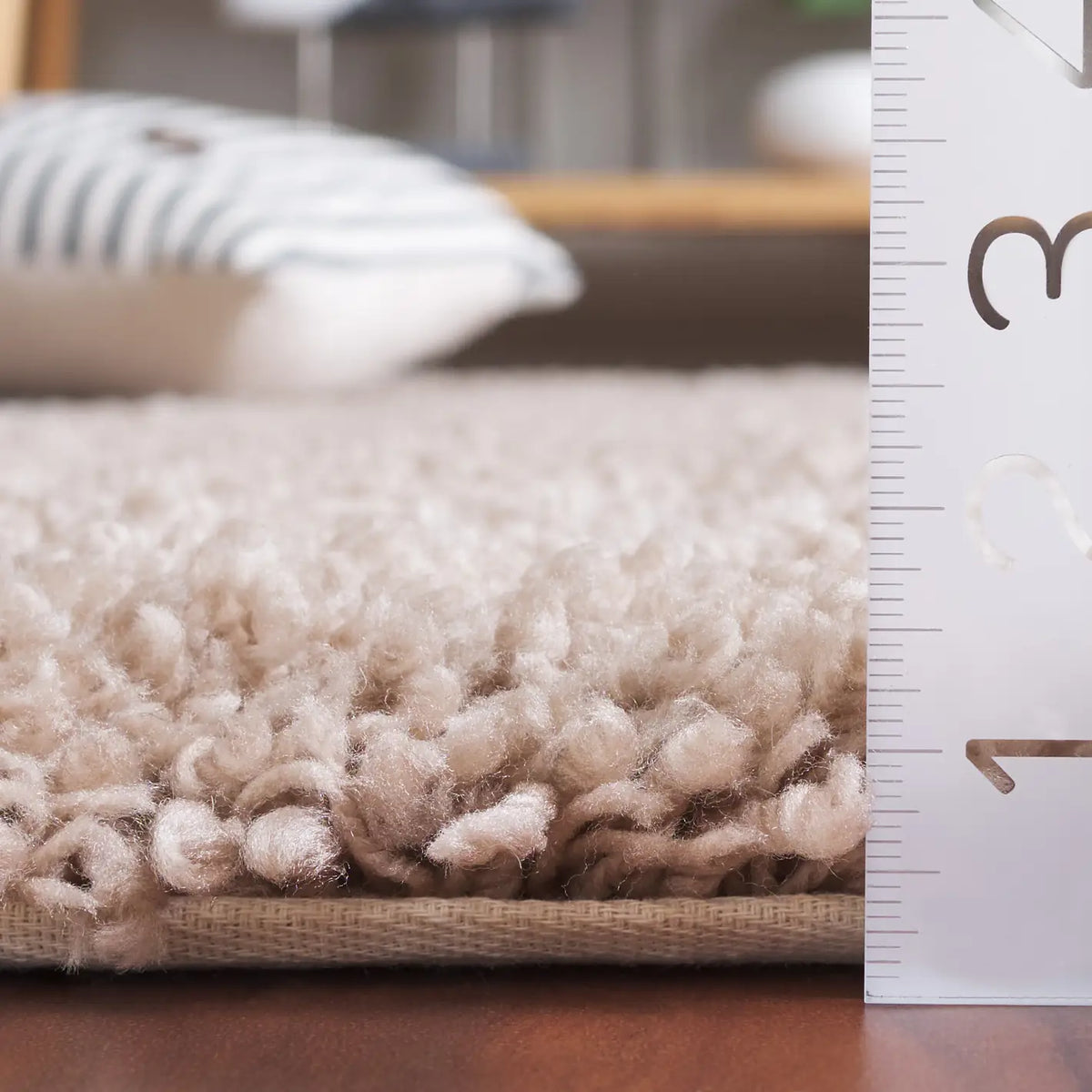 Safavieh Shag 4'-0" x 6'-0" Rug in Taupe